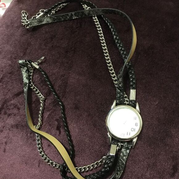 Silver black and gray New York and Company watch - Picture 3 of 4